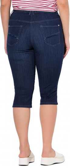 Ulla Popken Denim Elastic Waist Capres Blue - Női Farmer & Nadrágok Nagy Méretekben – Plus Size - 