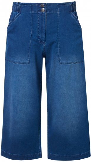 Ulla Popken Denim Culottes Blue - Női Farmer & Nadrágok Nagy Méretekben – Plus Size - 