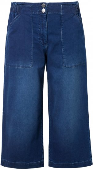 Ulla Popken Denim Culottes Denim Blue - Női Farmer & Nadrágok Nagy Méretekben – Plus Size - 