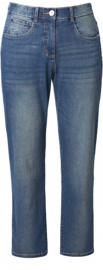 Ulla Popken Decorative Seam Stretch Fit Boyfriend Jeans Blue - Női Farmer & Nadrágok Nagy Méretekben – Plus Size - 