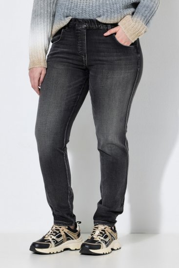 Ulla Popken Vintage Wash Jeggings Black - Leggings - Leggings nagy méretben