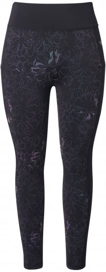 Ulla Popken Quick Drying Flower Print Leggings Black - Női Farmer & Nadrágok Nagy Méretekben – Plus Size - 