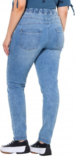 Ulla Popken Drawstring Jeggings Blue Denim - Női Farmer & Nadrágok Nagy Méretekben – Plus Size - 