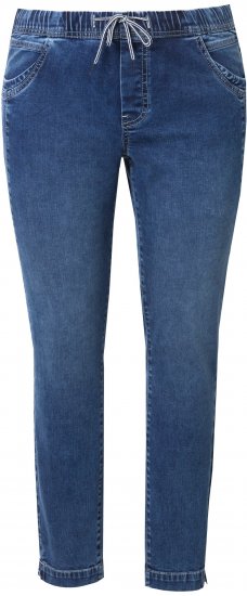 Ulla Popken Drawstring Jeggings Blue - Női Farmer & Nadrágok Nagy Méretekben – Plus Size - 