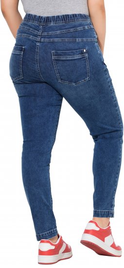 Ulla Popken Drawstring Jeggings Blue - Női Farmer & Nadrágok Nagy Méretekben – Plus Size - 