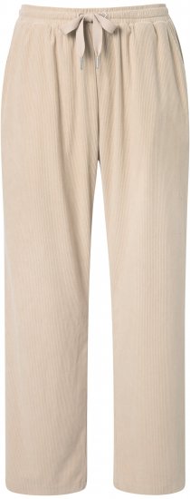 Ulla Popken Corduroy Elastic Waist Pants Brown - Női Farmer & Nadrágok Nagy Méretekben – Plus Size - 
