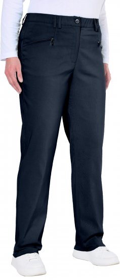 Ulla Popken Thermal Stretch Fit Mony Pants Navy - Női Farmer & Nadrágok Nagy Méretekben – Plus Size - 