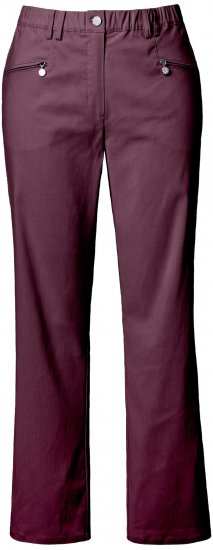Ulla Popken Thermal Stretch Fit Mony Pants Aubergine - Női Farmer & Nadrágok Nagy Méretekben – Plus Size - 