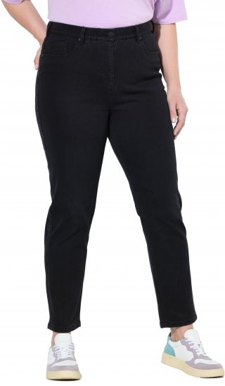 Ulla Popken Stretch Fit Mom Jeans Black - Női Farmer & Nadrágok Nagy Méretekben – Plus Size - 