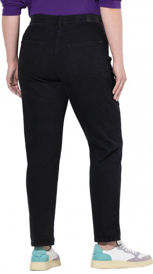 Ulla Popken Stretch Fit Boyfriend Jeans Black - Női Farmer & Nadrágok Nagy Méretekben – Plus Size - 