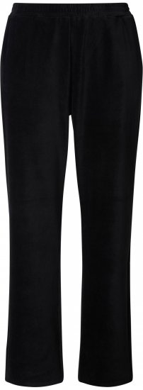 Ulla Popken Corduroy Elastic Waist Pants Black - Női Farmer & Nadrágok Nagy Méretekben – Plus Size - 