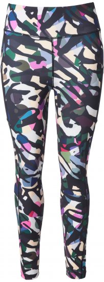 Ulla Popken Leopard Print Quick Drying Leggings Black - Női Farmer & Nadrágok Nagy Méretekben – Plus Size - 
