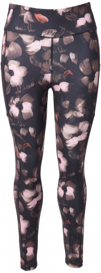 Ulla Popken Abstract Print Quick Dry Sports Leggings Black - Női Farmer & Nadrágok Nagy Méretekben – Plus Size - 