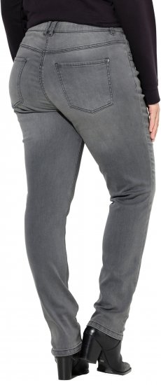 Ulla Popken Rivet Studded Stretch Fit Jeans Grey Denim - Női Farmer & Nadrágok Nagy Méretekben – Plus Size - 
