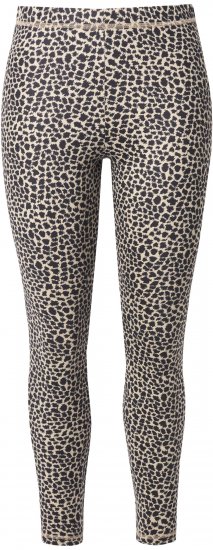 Ulla Popken Leopard Print Ski Leggings Black - Női Farmer & Nadrágok Nagy Méretekben – Plus Size - 