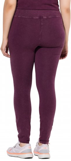 Ulla Popken Acid Wash Decorative Seam Leggings Purple - Női Farmer & Nadrágok Nagy Méretekben – Plus Size - 