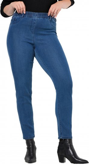Ulla Popken Denim Five Pocket Jeggings Blue Denim - Női Farmer & Nadrágok Nagy Méretekben – Plus Size - 