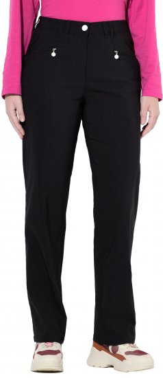 Ulla Popken Bengaline Elastic Waist Pants Black - Női Farmer & Nadrágok Nagy Méretekben – Plus Size - 