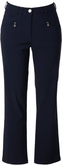 Ulla Popken Bengaline Elastic Waist Pants Navy - Női Farmer & Nadrágok Nagy Méretekben – Plus Size - 