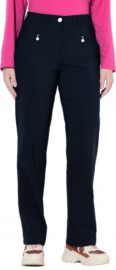 Ulla Popken Bengaline Elastic Waist Pants Navy - Női Farmer & Nadrágok Nagy Méretekben – Plus Size - 