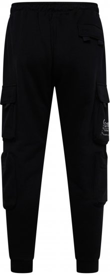 Kam Jeans 244 Raw Denim Cargo PKT Jog Pants Black - Farmer & nadrág - Farmer és nadrág - W40-W70