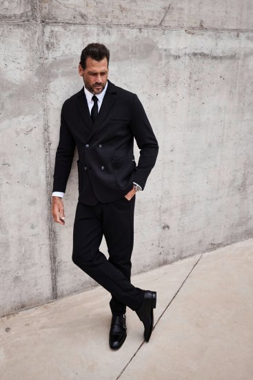 JP1880 Chino Jersey Trousers Flexnamic Black TALL - FÉRFIRUHÁZAT MT-6XLT - TALL-méretek