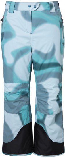 Ulla Popken Hyprar Ski Pants Waterproof Velcro Closure Shaped Knees Ice Green - Női Farmer & Nadrágok Nagy Méretekben – Plus Size - 