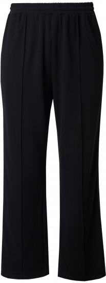 Ulla Popken Rose Wide Leg Stretch Waist Trousers Black - Női Farmer & Nadrágok Nagy Méretekben – Plus Size - 