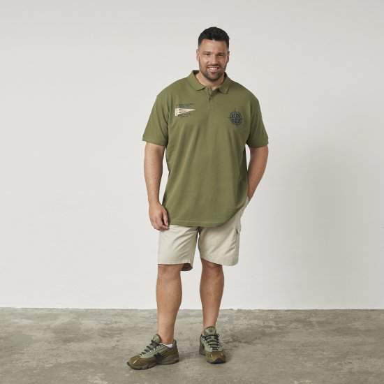 North Latitude 61129 Piké Póló Mellhímzéssel Olívazöld - Pólóingek - Galléros Pólók 2XL-8XL - Pólóingek 2XL-8XL