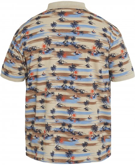 North Latitude 61133 Teljes Mintás Piké Póló Homok - Pólóingek - Galléros Pólók 2XL-8XL - Pólóingek 2XL-8XL