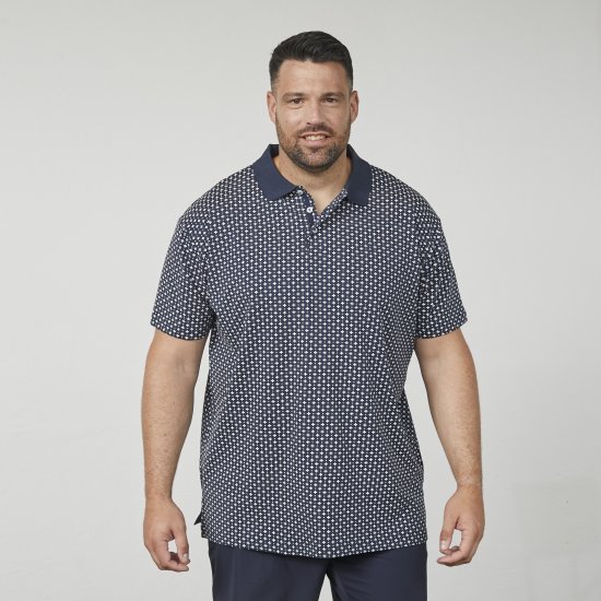 North Latitude 61134 Teljes Mintás Jersey Póló Tengerészkék - Pólóingek - Galléros Pólók 2XL-8XL - Pólóingek 2XL-8XL