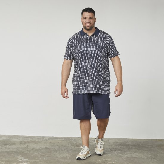 North Latitude 61134 Teljes Mintás Jersey Póló Tengerészkék - Pólóingek - Galléros Pólók 2XL-8XL - Pólóingek 2XL-8XL