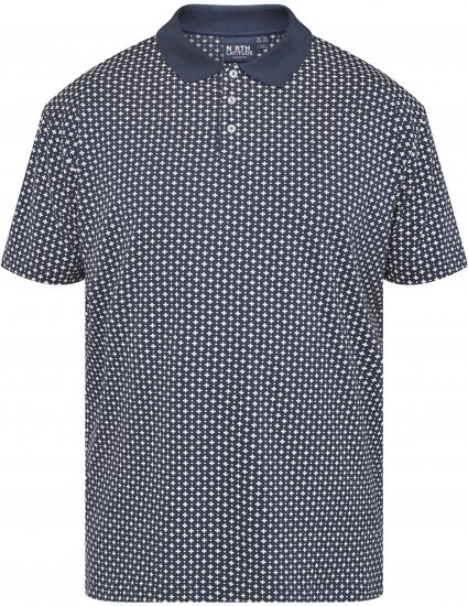 North Latitude 61134 Teljes Mintás Jersey Póló Tengerészkék - Pólóingek - Galléros Pólók 2XL-8XL - Pólóingek 2XL-8XL