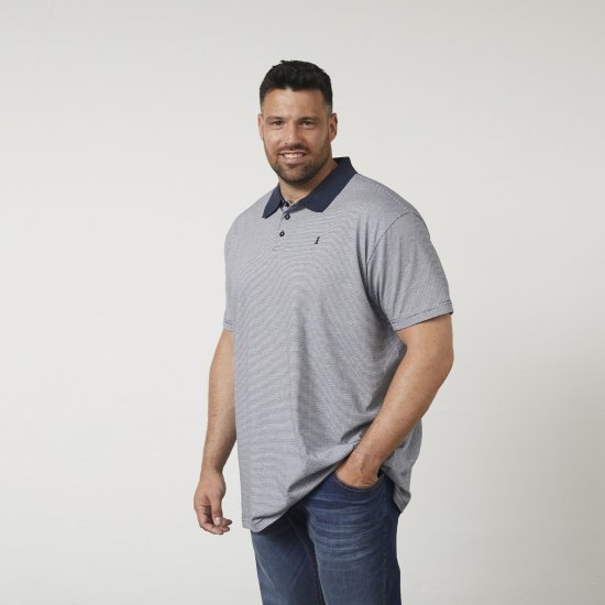 North Latitude 61136 Csíkos Fonalfestett Póló Tengerészkék - Pólóingek - Galléros Pólók 2XL-8XL - Pólóingek 2XL-8XL