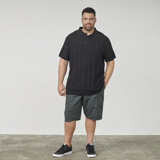 North Latitude 61329 Kötött Pólóing Rövid Ujjú Fekete - Pólóingek - Galléros Pólók 2XL-8XL - Pólóingek 2XL-8XL