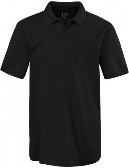 JP1880 702560 Pamut piké galléros póló Fekete - Pólóingek - Galléros Pólók 2XL-8XL - Pólóingek 2XL-8XL