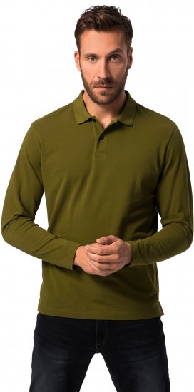 JP1880 Polo Shirt Basic Long Sleeve Pique Moss Green - Pólóingek - Galléros Pólók 2XL-8XL - Pólóingek 2XL-8XL