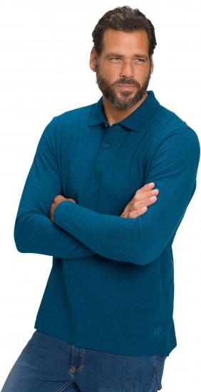 JP1880 Polo Shirt Long Sleeve Pique Blue - Pólóingek - Galléros Pólók 2XL-8XL - Pólóingek 2XL-8XL