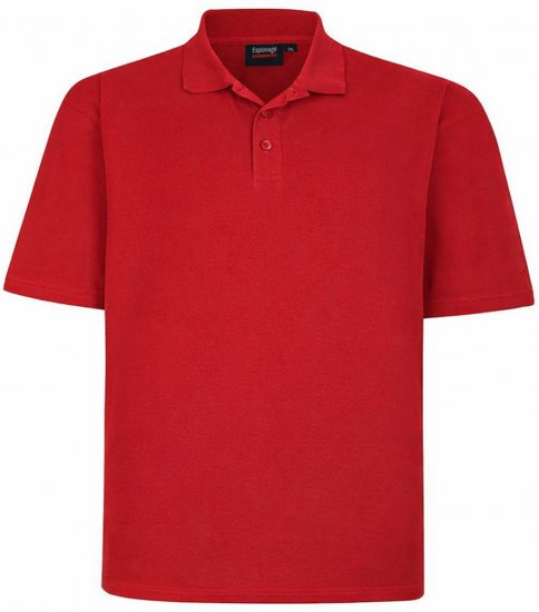Espionage P074 Plain Pique Polo Red - Pólóingek - Galléros Pólók 2XL-8XL - Pólóingek 2XL-8XL