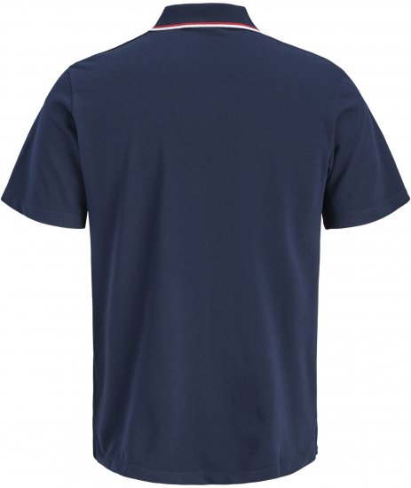 Jack & Jones Blaze Short Sleeve Polo Navy - Pólóingek - Galléros Pólók 2XL-8XL - Pólóingek 2XL-8XL
