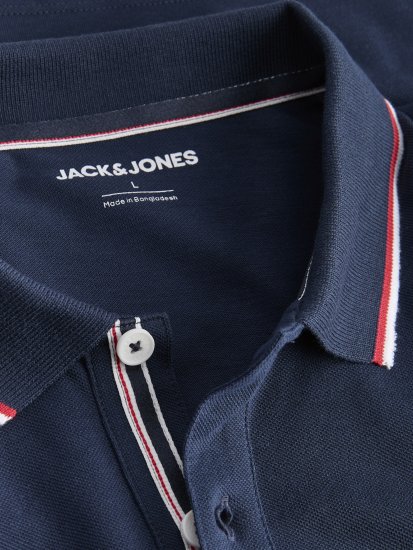 Jack & Jones Blaze Short Sleeve Polo Navy - Pólóingek - Galléros Pólók 2XL-8XL - Pólóingek 2XL-8XL
