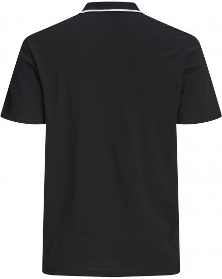Jack & Jones Blaze Short Sleeve Polo Black - Pólóingek - Galléros Pólók 2XL-8XL - Pólóingek 2XL-8XL