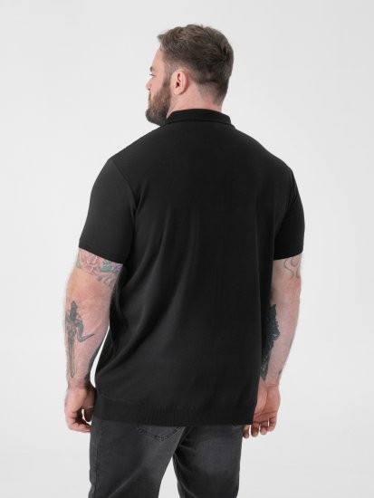D555 Kennedy Cable Knitted Polo Black - Pólóingek - Galléros Pólók 2XL-8XL - Pólóingek 2XL-8XL