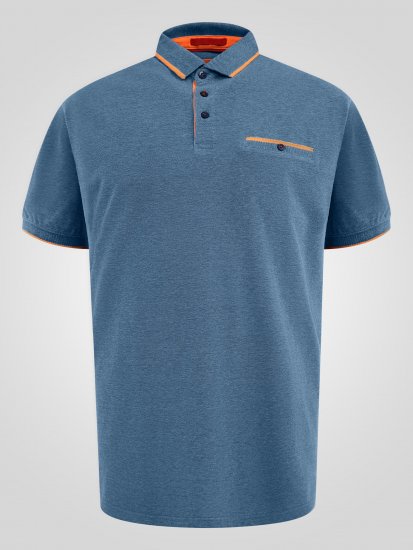 D555 Harvey Pique with Jacquard Collar & Cuffs Polo Teal - Pólóingek - Galléros Pólók 2XL-8XL - Pólóingek 2XL-8XL