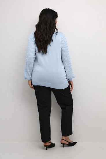 Kaffe Curve Lini Knit Pulóver Celestial Blue - Bluzy & bluzy z kapturem - 