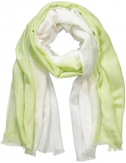 Ulla Popken Ombre Linen Blend Scarf Lime Green - Kiegészítők - 