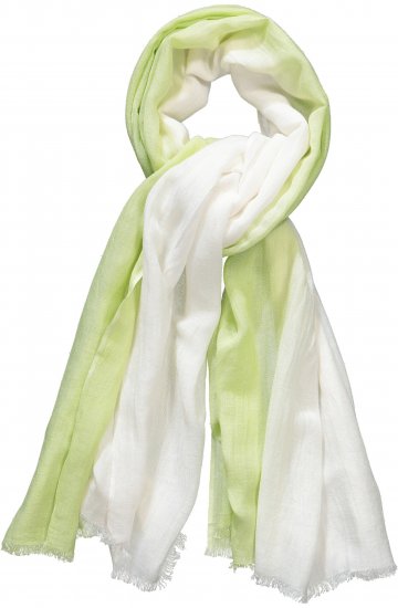Ulla Popken Ombre Linen Blend Scarf Lime Green - Kiegészítők - 
