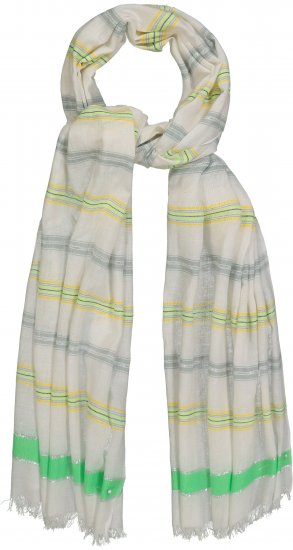 Ulla Popken Glitter Effect Scarf Lime - Kiegészítők - 