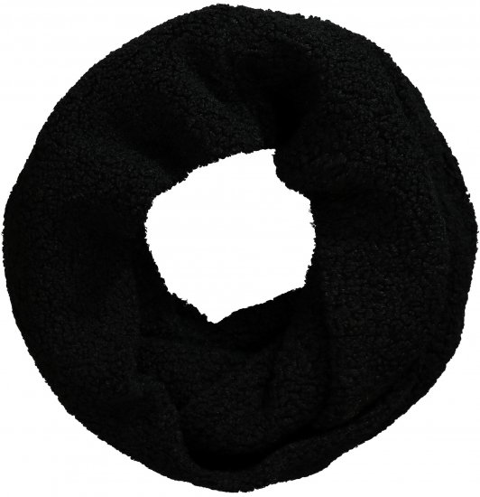 Ulla Popken Teddy Fleece Infinity Scarf Black - Kiegészítők - 