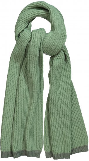 Ulla Popken Two Tone Knit Scarf Sage Green - Kiegészítők - 